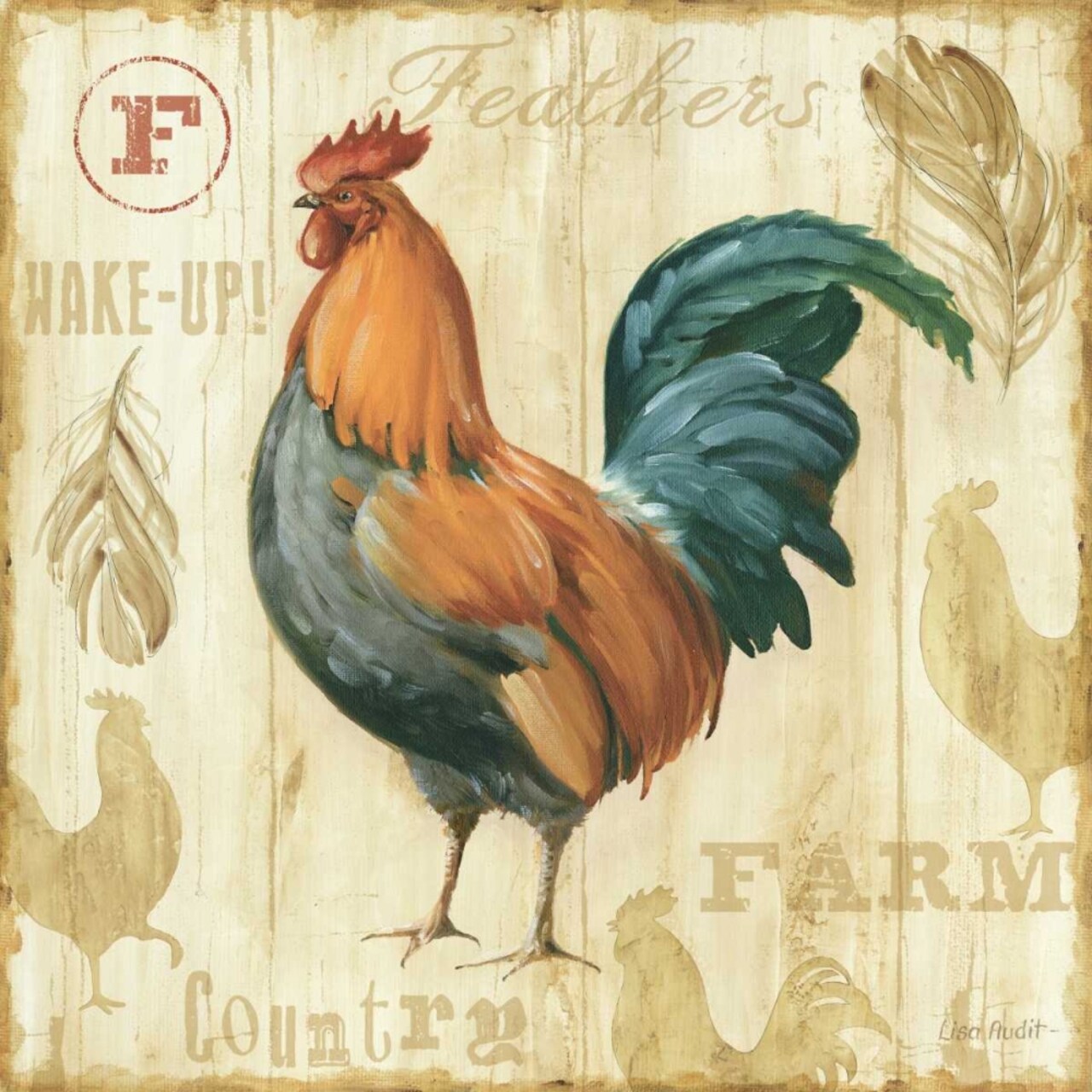 Joli Rooster IIC Poster Print by Lisa Audit - Item # VARPDX1351